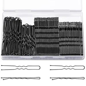 TsMADDTs Bobby Hair Pins Kit, U Shaped Bobby Pins Black for Women, Ballet