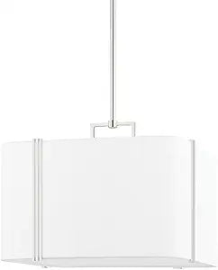 Hudson Valley Lighting 5420-PN Downing - 4 Light Pendant 15.625 inches Tall and 20 inches Wide - Polished Nickel Finish