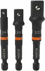 Klein Tools 65030A 3-Piece Impact Driver Socket Adapter Set