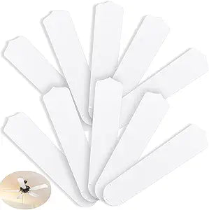 Lineshading 10 Pack 16 1/2" Replacement Fan Blades for 42" Ceiling Fan Waterproof Weatherproof Blades Replacement for Broken Substitution Replacing Indoor Summer (White)