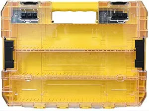 #DT70839-QZ Large Tough Empty Case with 6 dividers Yellow Parts Box #DT70839 Compatible with DeWalt