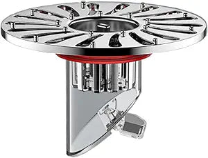 TopHomer Drain Backflow Preventer Anti Odor Shower Valve Oder Proof Floor Drain Stopper for Bathrooms Kitchen (1.26"-1.69" ID) (M Silver Red)