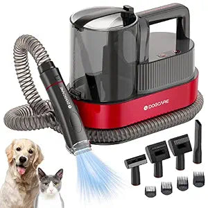 DOGCARE Pet Clipper Grooming Kit and Vacuum Suction 99% Pet Hair, Professional Grooming Clippers for Dog