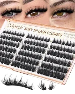 Manga Lash Clusters with Spikes Anime Eyelash Clusters Spiky Wet