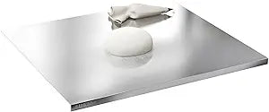Stainless Steel Cutting Boards for Kitchen,304 Stainless Steel Chopping Boards with Lip and Non-slip silicone pad for Countertop Cutting Meats Fruits,Easy To Clean (15.7 * 19.6 * 0.06inch)