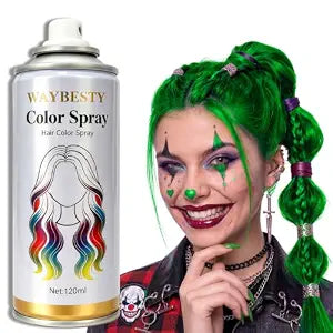 Green Hair Spray, Washable Temporary Hair Color Dye for Kids Halloween