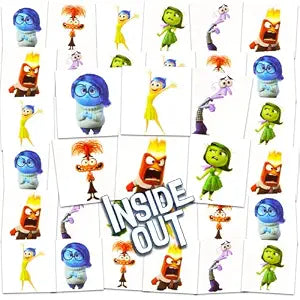 Inside Out Tattoos for Kids Party Favors Bundle - 72 Pc Individual Tattoos