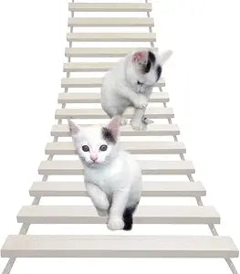 La La Pet Wood Cat Bridge Ladder Cat Perch Cat Lounge Hammock Mod Cat Shelf Board Cat Climber Tree Tower Cat Condo Kitty Activity Furniture(47.24 x 9.84)