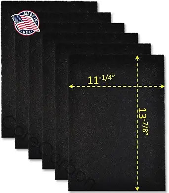 6-Pack Exact Fitment Carbon Pre-Filter Designed to Fit Honeywell