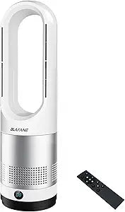 22" Bladeless Tower Fan, 80┬░ Oscillation, 9-Hour Timer, 10 Speeds, Remote Touch Control, Easy Clean, Quiet, Cool Air Multiplier for Bedroom Home Office Living Room