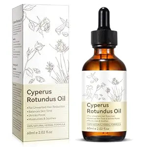 Cyprus Rotundus Oil for Hair Removal - Reducing Body Hair Growth | 100% Pure Cyperus Rotundus Essential Oil for Smooth Skin & Hair Removal, 60ml