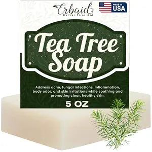 Tea Tree Soap – Natural Defense Tea Tree Oil Wash Bar for Face & Body – Remedy Soap Fights Acne, Skin Irritation, and Prevents Breakouts – Deeply Cleansing, Hydrating Cleanser for Calm, Fresh Skin