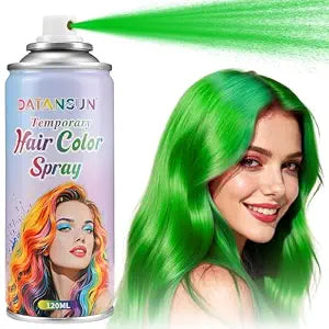 Green Hair Spray【Instant Color】【Skin Friendly】【Easy To Clean】【Large Capacity】Washable Hair Color Spray For Women/Men 4.06 oz，08 Green