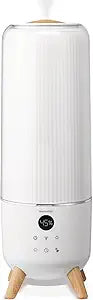 Homedics Cool Mist Ultrasonic Humidifier for Bedroom, Large Room Humidifier, Top-Fill 1.47-Gal Tank, Essential Oil Pads, Built-In Timer, 3 Mist Settings, Air Humidifier for Home, Office, Plants