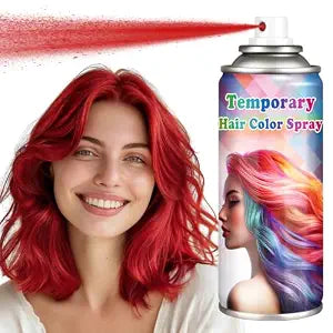 Red Hair Spray One-Time Use Temporary Hair Color Spray-Red, 120ml
