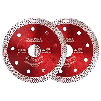 ZORUNNA 2Pcs 4.5" Diamond Blade for Angle Grinder, Tile Saw Blades
