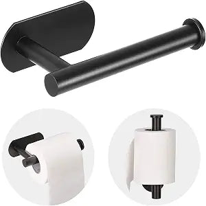 JOPOFI Toilet Paper Holder - Adhesive Toilet Paper Holder - Matte Black