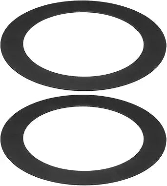 PATIKIL Goof Rings for 6 Inch Recessed Can Lighting Down Light, 2 Pcs Metal Goof Trim Rings Cover, Outer Diameter 10-inch, Inner Diameter 6.29-inch, Matte Finish Black, Flush Mount
