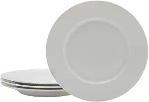 Everyday White Classic Rim Set of 4 Salad Plates, 8.25 inch