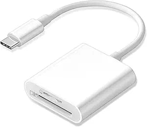 USB C SD Card Reader, Type C SD Card Reader, Supports SD and MicroSD Memory Card Adapters for iPhone 15 16/iPad/MacBook/Mac, Trail Camera Viewer Plug and Play -2 Slots
