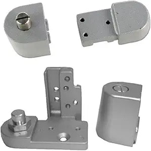 Pacific Doorware Kawneer Style TOP & Bottom Pivot Hinge Set for Commercial Adams Rite Type Storefront Door, Choose Handing & Finish (Right Hand in Aluminum)