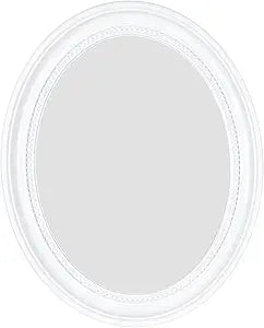 Funerom 20 x 16 inchFrame Dimensions White Wall Mirror Oval Bathroom Mirror Bedroom Mirror