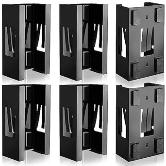 Lounsweer 6 Pcs Magnetic Glove Dispenser Holds Boxes of Towels Paper Tissue Glove Box Holder Wall Mount Kitchen Fridge Tool(Black)