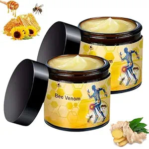 2PCS Bee Venom Cream, Professional Bee Venom Cream, Bee Venom Gel for Back, Neck, Hands, Knee, Feet