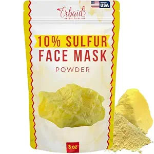 Sulfur Face Mask - Brightening Facial Clay Mask for Oily Blemish-Prone Skin