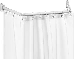 Wenqik Rv Shower Curtain Rod for Bathroom, Hinged Design for 35-42 Inch Aluminum Extend-A-shower Shower Rod for Rv, Bathroom, Bedroom, Fitting Room, Need to Drill