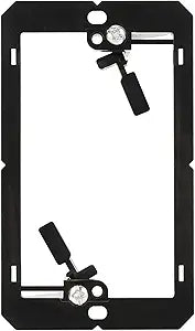 Low Voltage Mounting Bracket for Single Gang Wall Plate,1 Pack,Black