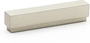 Alno A460-35-SN Simplicity 3-1/2 Inch Center to Center Rectangular Cabinet Pull