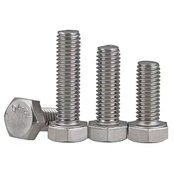 M5-0.8 x 45mm Hex Head Cap Screws, Stainless Steel A2, Plain Finish (Quantity: 100 pcs) - Coarse Thread Metric, Fully Threaded, Length: 45mm Metric, Thread Size: M5 Metric