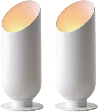 2 Pack Up Lights Indoor Floor Can Light, 6W 3000K GU10 Bulb LED Spotlights, Uplighting Indoor Floor Up Lighting Indoor Uplights for Home Plant Picture, 5.9ft Plug Cord & Foot Switch, White