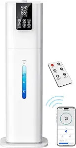 Smart Humidifiers Large Room Bedroom Home,2.11Gal(8L) Quiet Top Fill Cool Mist Humidifier,Smart App & Remote Control, 3 Speed Humidifier with 360┬░Nozzle,Humidity Setting for Baby Office Plant(White)