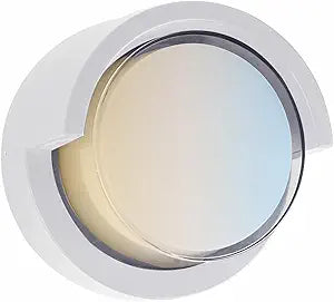 Sunlite 85109 LED Round Modern Outdoor Light Fixture with Canopy, 12 Watts, 850 Lumens, Color Selectable 30K/40K/50K, 90 CRI, ETL Listed, White, for Entryway, Garage and Porches
