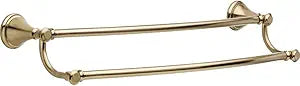 Delta Towel Rack | 24 Inch Champagne Bronze Double Bar for Kitchen or Bathroom Towels | Cassidy Accessories