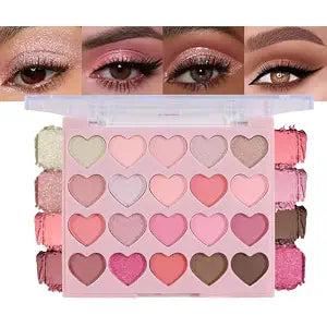 SUAKE Nude Pink Eyeshadow Palette, Matte & Shimmer, High Pigmented 20 Colors Brown Purple Eye Shadow Primers for Eye Makeup, Korean Powder Palet de sombras de ojos (01)