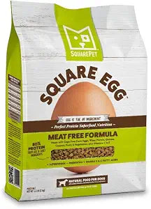 SquarePet Square Egg Dry Dog Food, Gentle Kibble Sturcture, Whey Proten, Amino Acids, Easily Digestible Ideally for Senior Dogs 4.4lbs