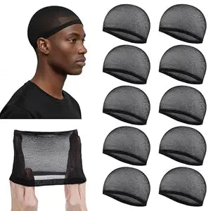 10Pcs Wave Cap, Stocking Cap for Men Stretchy Wig Caps for Women, Lightweight Beanie for Quick Waves Hairnet for Men & Women, Comfortable Fit, Black
