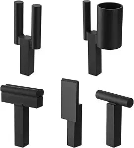 5PCS 1 Inch Blacksmith Anvil Hardy Tool Set, Hot Cut, Creasing Stake, Bottom Fuller, Bending and Scrolling Tools for Forging/Blacksmithing