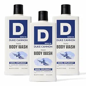 Duke Cannon Thick Body Wash for Men, Naval Diplomacy, 18 oz, 3-Pack