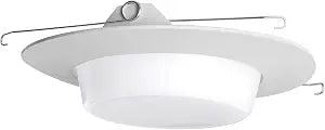 NICOR Lighting 6 in. White Recessed Plastic Shower Trim with Lexan Drop Opal Lens (17579)