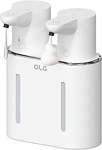 OLG Touchless Soap Dispenser - Automatic Hand - Dual Tank - 27 fl oz - Dish Detergent - Kitchen Bathroom - Foam and Liquid