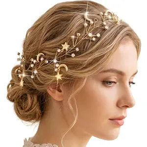CASDRE Gold Star Hair Accessories Fairy Celestial Hair Vine for Women
