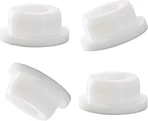 LiXiongBao 4 Pack Rubber Sink Overflow Hole Cover,Circular Sink Overflow Cap for Kitchen and Bathroom Sink Basin Trim Overflow Drain Cover(White)