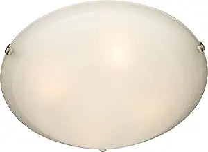 Maxim Lighting Malibu 3-Light Flush Mount | Satin Nickel Finish | Transitional Indoor Light Fixture | Ideal for Bedrooms, Hallways & Entryways | Dimmable | Home Decor Ceiling Fixture | 2681MRSN
