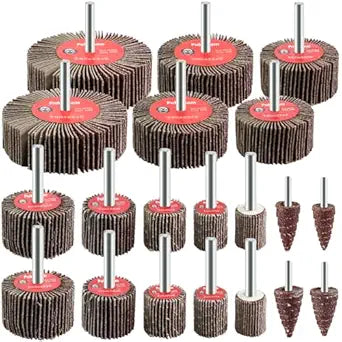 20 Pcs Flap Wheel Sander Set 80 Grit Sanding Wheel