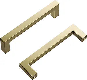 Hickory Hardware Solid Core Kitchen Cabinet Pulls, Luxury Cabinet Handles, Hardware for Doors & Dresser Drawers, 3-3/4 Inch (96mm) Hole Center, Elusive Golden Nickel, Skylight Collection (Pack of 10)