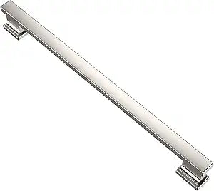 Alzassbg 5 Pack Brushed Satin Nickel Cabinet Pulls, 9 Inch(228.5mm) Hole Centers Kitchen Cabinet Handles for Cabinets and Drawers AL3061SN